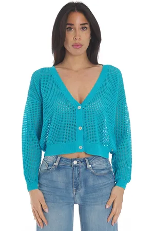 White Wise Cardigan traforato, colore
