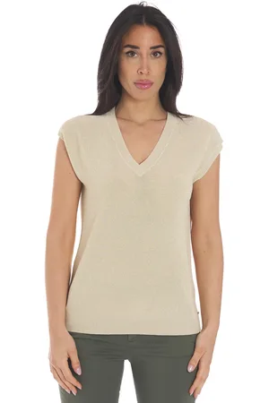 White Wise Gilet in lurex, colore
