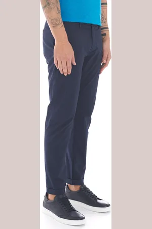 RE-HASH Pantalone re hash stretch leggero con risvolto mucha, colore