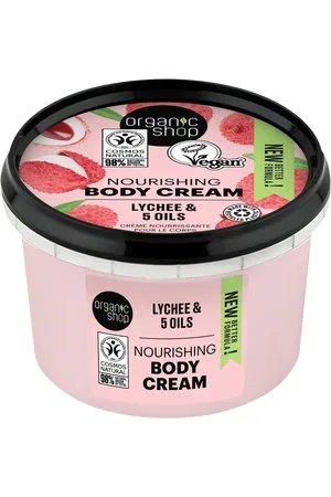 organic shop Nourishing Body Cream Lychee & 5 Oils - 250 ml