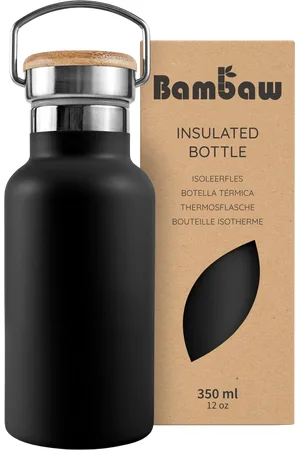 Bambaw Thermos in Acciaio Inossidabile, 350 ml - Jet Black