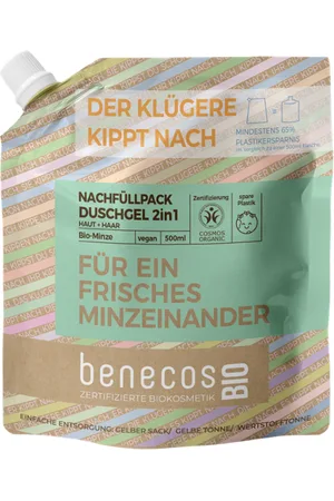 Benecos BIO Gel Doccia 2in1 alla Menta Bio - Ricarica 500 ml