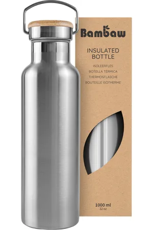 Bambaw Thermos in Acciaio Inossidabile, 1000 ml - Natural Steel