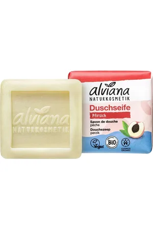 alviana Naturkosmetik Sapone Solido per la Doccia alla Pesca - 100 g