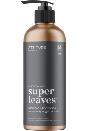 ATTITUDE Super Leaves 2in1 Shampoo Body Wash Peppermint & Sweet Orange - 473 ml