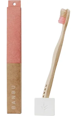 Banbu Spazzolino da Denti Medio in Bambù - Rosa