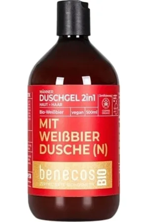 Benecos BIO Gel Doccia 2in1 Uomo alla Birra Bio - 500 ml