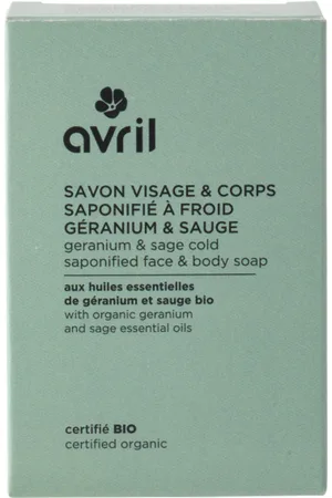 Avril 8790 Cold Saponified Face & Body Soap - Géranium & Sauge