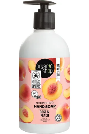 organic shop Nourishing Hand Soap Rose & Peach - 500 ml