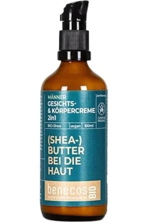 Benecos BIO Crema Viso e Corpo 2in1 Uomo al Burro di Karitè Bio - 100 ml