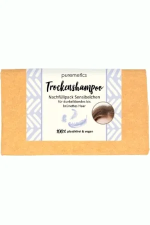 puremetics Shampoo Secco per Capelli Castani - ricarica da 100 g