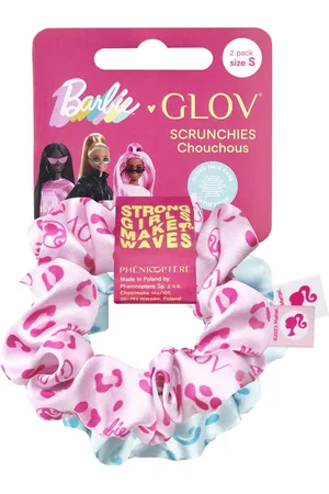 GLOV Barbie Collection Scrunchies Set Pink & Blue Panther - S