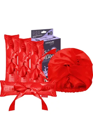 GLOV COOLCURL Sweet Dreams Satin Set - Red