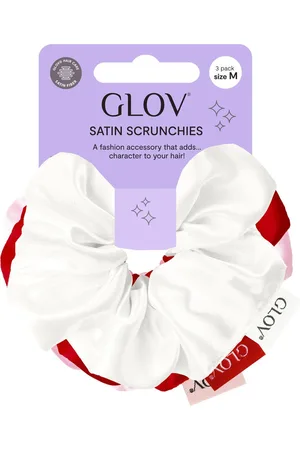 GLOV Scrunchies 3 Pack M - White/Pink/Red