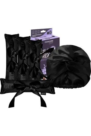 GLOV COOLCURL Sweet Dreams Satin Set - Black