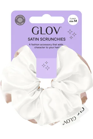 GLOV Scrunchies 2 Pack M - Champagne/White