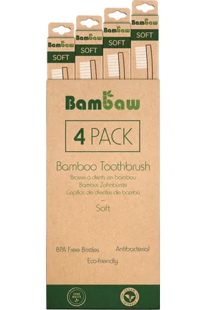 Bambaw Spazzolino da Denti in Bambù - Morbido - 4 pz.