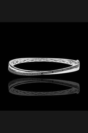 Edenly Bracciale Rigido Saturno Duetto - Diamanti neri - - 18 cara