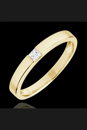 Edenly Anello Solitario Disegno Tecnico - - 18 carati - Diamante t