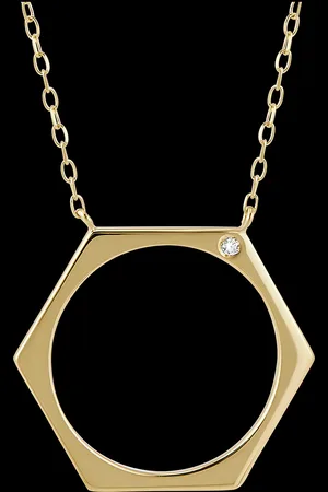 Edenly Collana Esagono - 9 carati e diamante