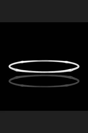 Edenly Bracciale Giunco Giungla Sacra - diamanti - spazzolato 18 c