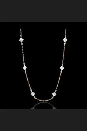 Edenly Collana Genesi - Diamanti grezzi - Oro giallo - 18 carati - Diamanti