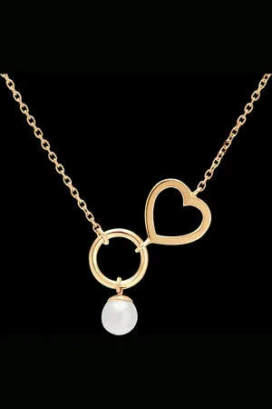 Edenly Collana Abbondanza - Cuore - 9 carati e perla