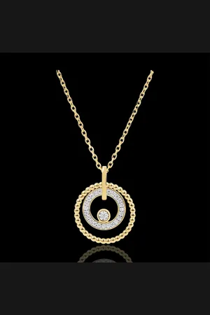 Edenly Collana - Fior di Sale - Cerchio - - 9 carati - Diamanti