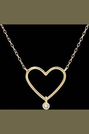 Edenly Collana Freschezza - Diamante a Cuore - 9 carati e diamante