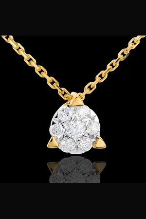 Edenly Collana Mezza Sfera pavé - Oro bianco e 18 carati - 7 diam