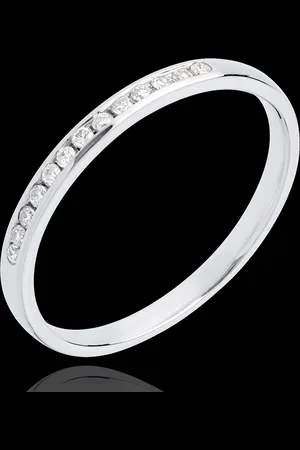 Edenly Fede nuziale - semi pavé - 18 carati - 13 Diamanti - incas