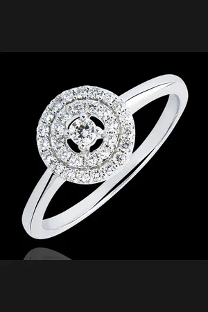 Edenly Anello di Fidanzamento Origine - Doppio Halo - 18 carati e