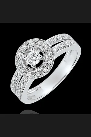 Edenly Anello di Fidanzamento Destino - Lady - Diamanti 0.16 carati - Oro bia