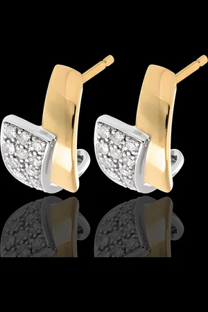 Edenly Orecchini Tropico - Oro giallo e Oro bianco pavé - 24 Diamanti - 0.17