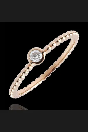 Edenly Anello Solitario Fior di Sale - - 9 carati - Diamante