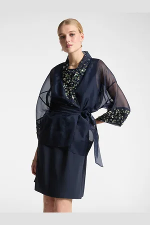 Elena Miro Giacca elegante in organza di seta ricamata Donna