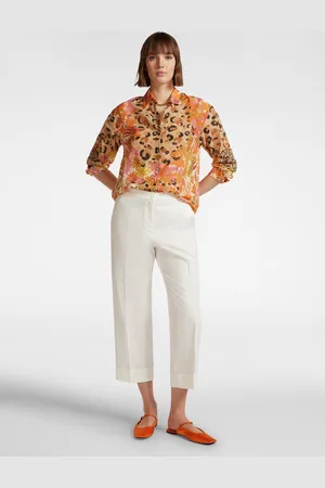 Elena Miro Pantaloni cropped con risvolto Donna