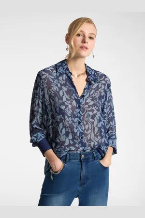 Elena Miro Camicia dalla stampa foliage Donna