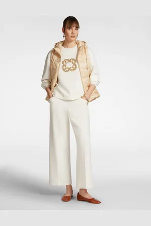 Elena Miro Pantaloni pull on cropped in scuba leggero Donna