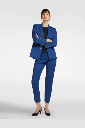 Elena Miro Pantaloni dritti in tessuto jacquard Donna