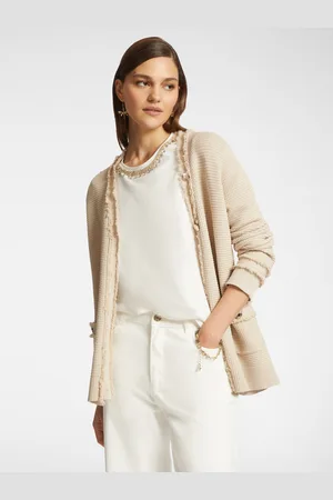 Elena Miro Cardigan lungo con frange e bottoni Donna