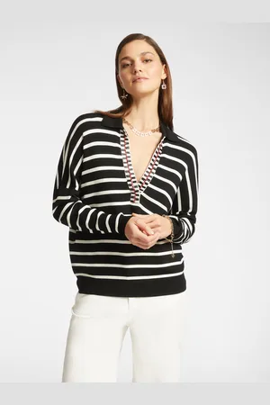 Elena Miro Polo a righe con ricamo Donna