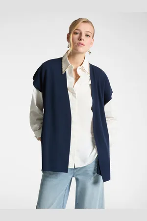 Elena Miro Gilet lungo con maniche corte Donna