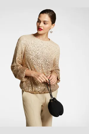 Elena Miro Blusa con paillettes in dégradé Donna