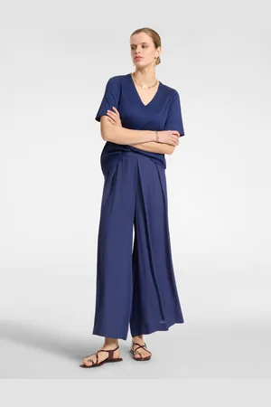 Elena Miro Pantaloni ampi con pieghe Donna