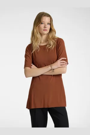 Elena Miro T-shirt lunga in jersey crêpe Donna