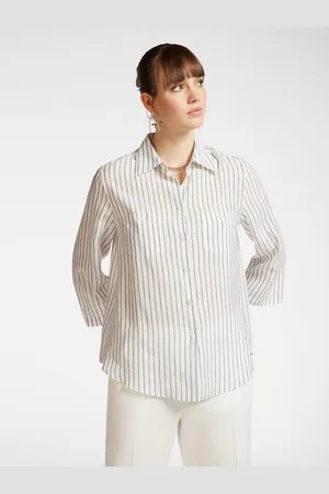 Elena Miro Camicia a righe con taschini Donna