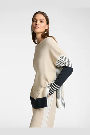 Elena Miro Maglia over colour block con righe Donna