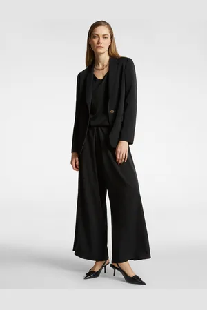 Elena Miro Pantaloni ampi cropped con pieghe Donna