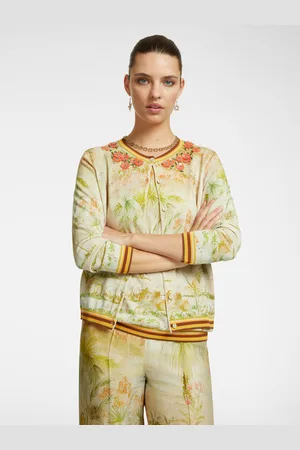 Elena Miro Cardigan stampato e ricamato Donna